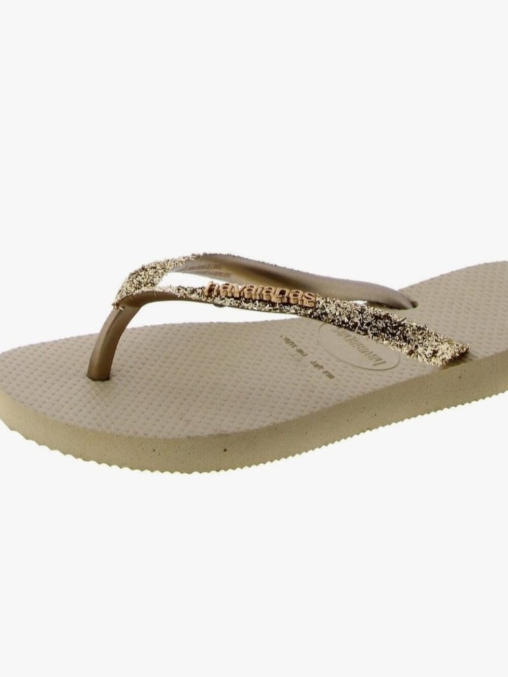 Havaianas Girl's Sand Grey Slim Glitter II NWT